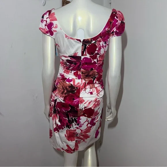 New Suzi Chin for Maggy Boutique Floral water color Dress Size 6 Petite New BB - Picture 9 of 12